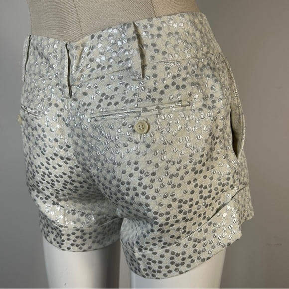 Club Monaco Metallic High Waist Shorts 2 - Picture 1 of 8